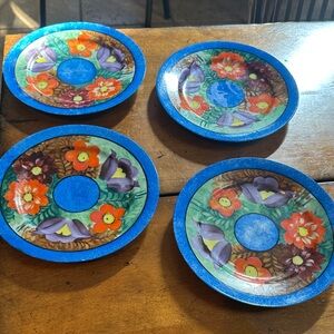 Vibrant Floral Decorative Plates